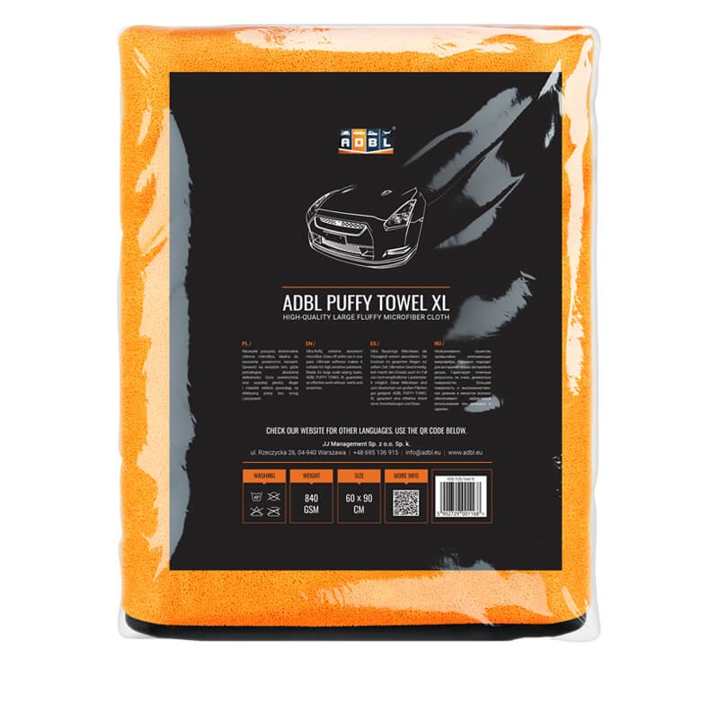 ADBL Puffy Towel XL 60x90cm 840gsm - ręcznik do osuszania auta