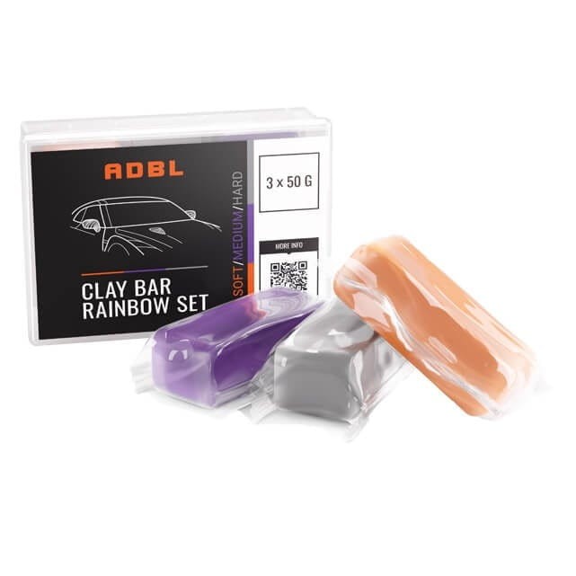 ADBL Clay Bar Rainbow Set 3x50g - zestaw trzech glinek do lakieru