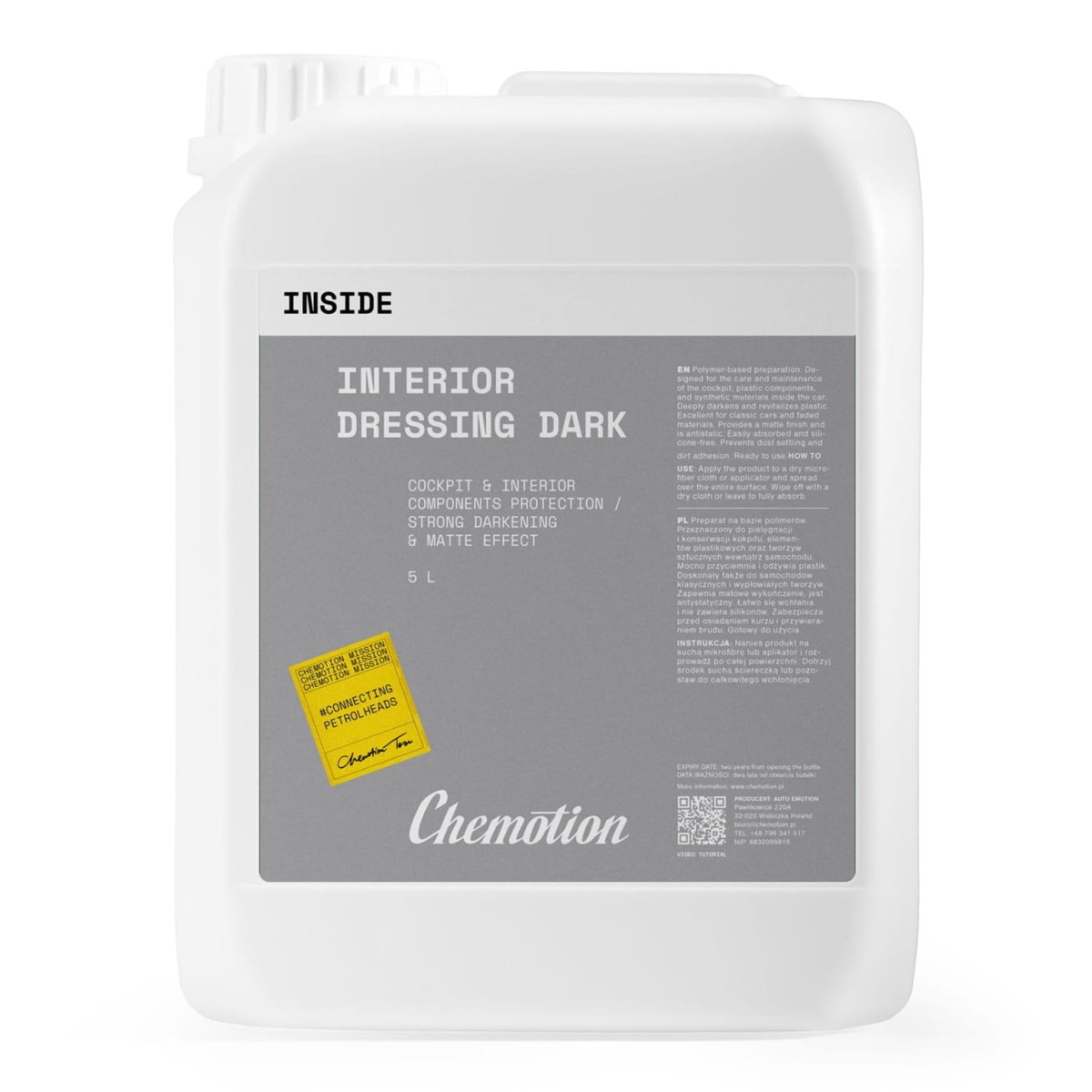Chemotion Interior Dressing Dark 5L - dressing do plastików wewnętrznych