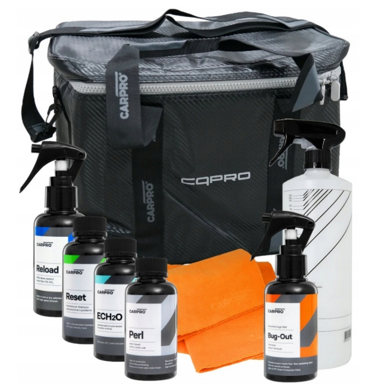 CarPro Maintenance Bag CQPRO Silver - torba termiczna detailingowa z zestawem kosmetyków