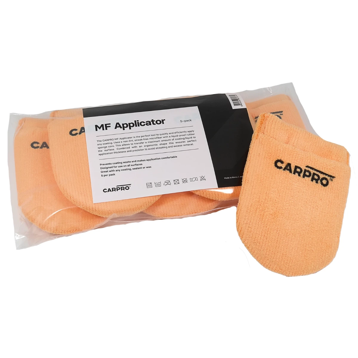 CarPro MF Applicator - zestaw pięciu aplikatorów z mikrofibry
