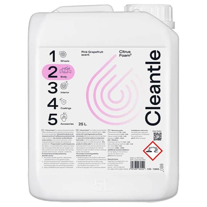 Cleantle Citrus Foam 25L - zasadowa piana aktywna