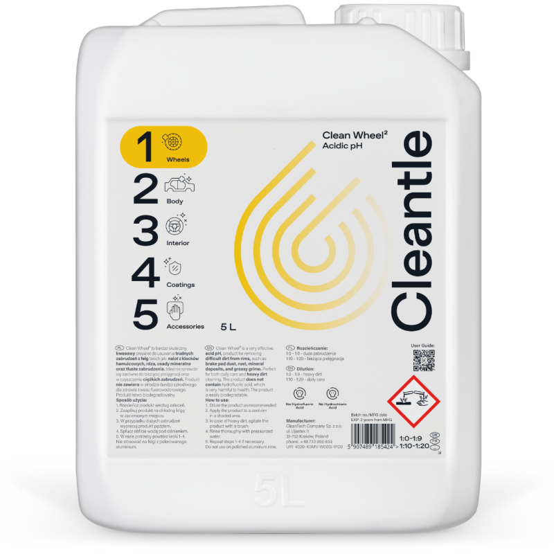 Cleantle Clean Wheel2 5L - kwas do felg