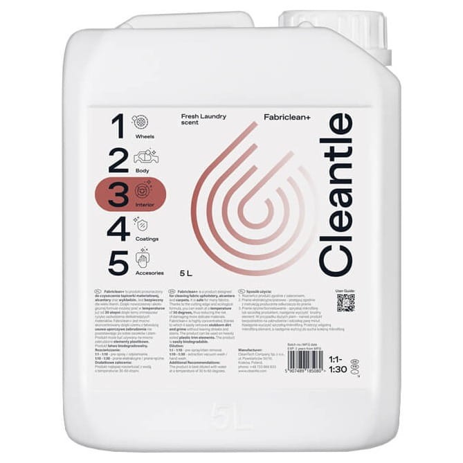 Cleantle Fabriclean+ 5L - czyszczenie tapicerki materiałowej