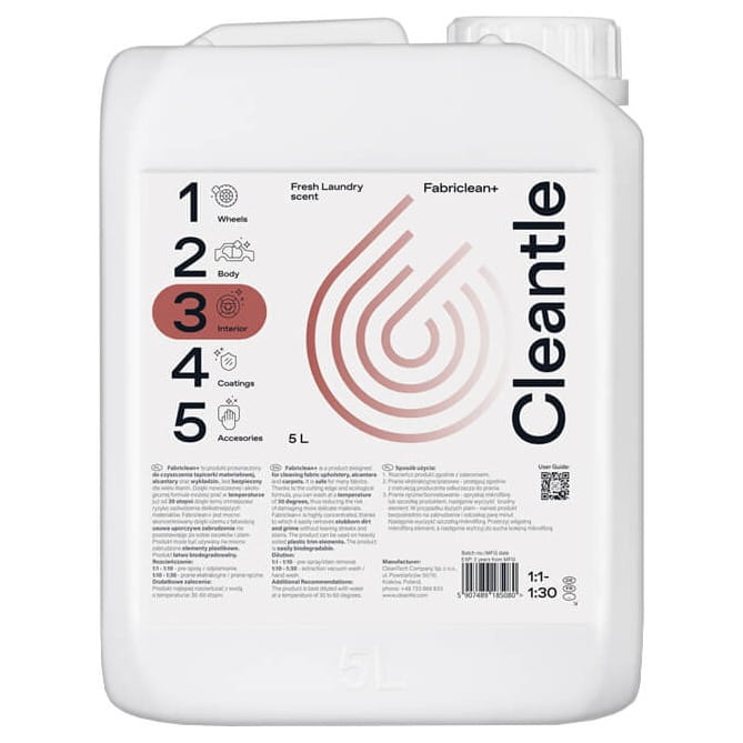 Cleantle Fabriclean+ 5L - czyszczenie tapicerki materiałowej