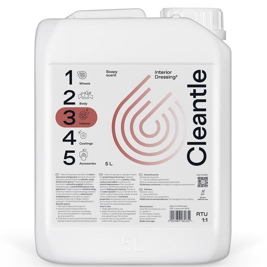 Cleantle Interior Dressing 5L - dressing do plastików wewnętrznych