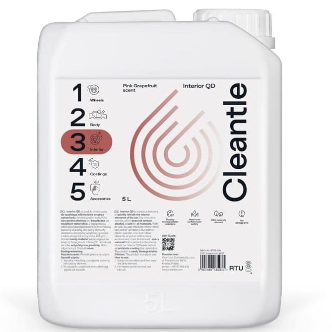 Cleantle Interior QD 5L - quick detailer do wnętrza samochodu