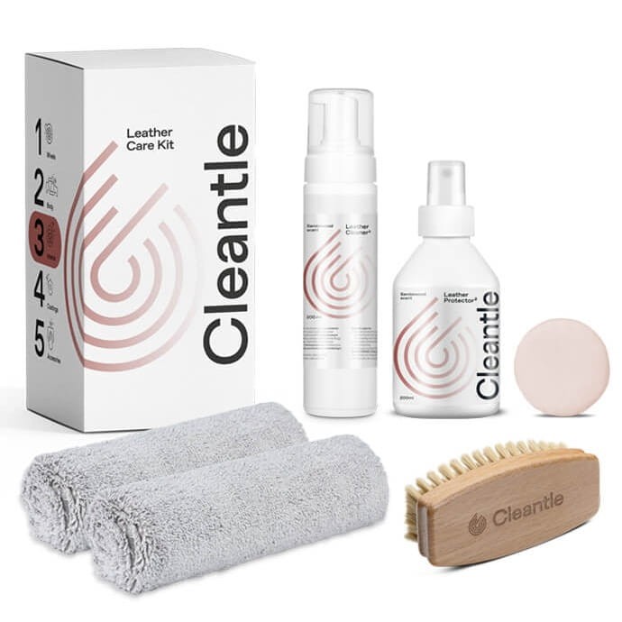 Cleantle Leather Care Kit - kompletny zestaw do czyszczenia, pielęgnacji i zabezpieczenia tapicerki skórzanej