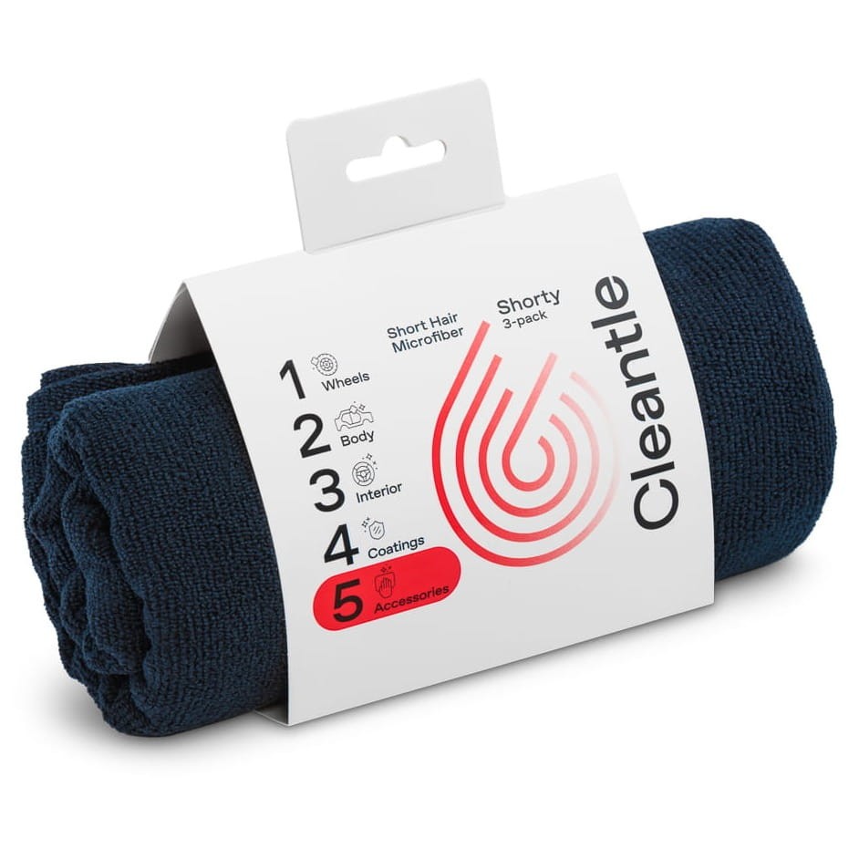 Cleantle Microfibre Shorty 40x40cm 350gsm (3 szt.) - mikrofibra z krótkim włosiem