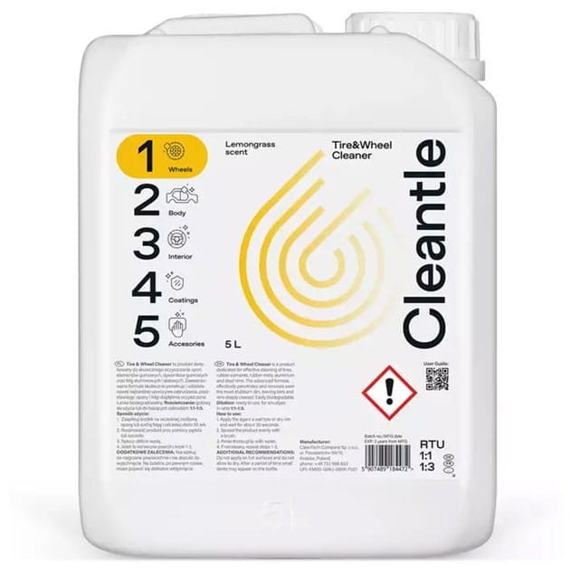 Cleantle Tire&amp;Wheel Cleaner Lemongrass Scent 5L - produkt do czyszczenia felg i opon