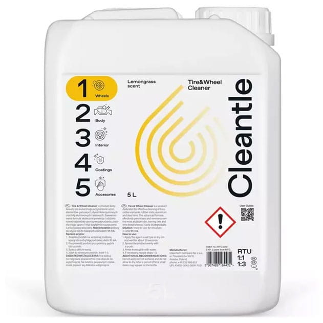 Cleantle Tire&amp;Wheel Cleaner Lemongrass Scent 5L - produkt do czyszczenia felg i opon