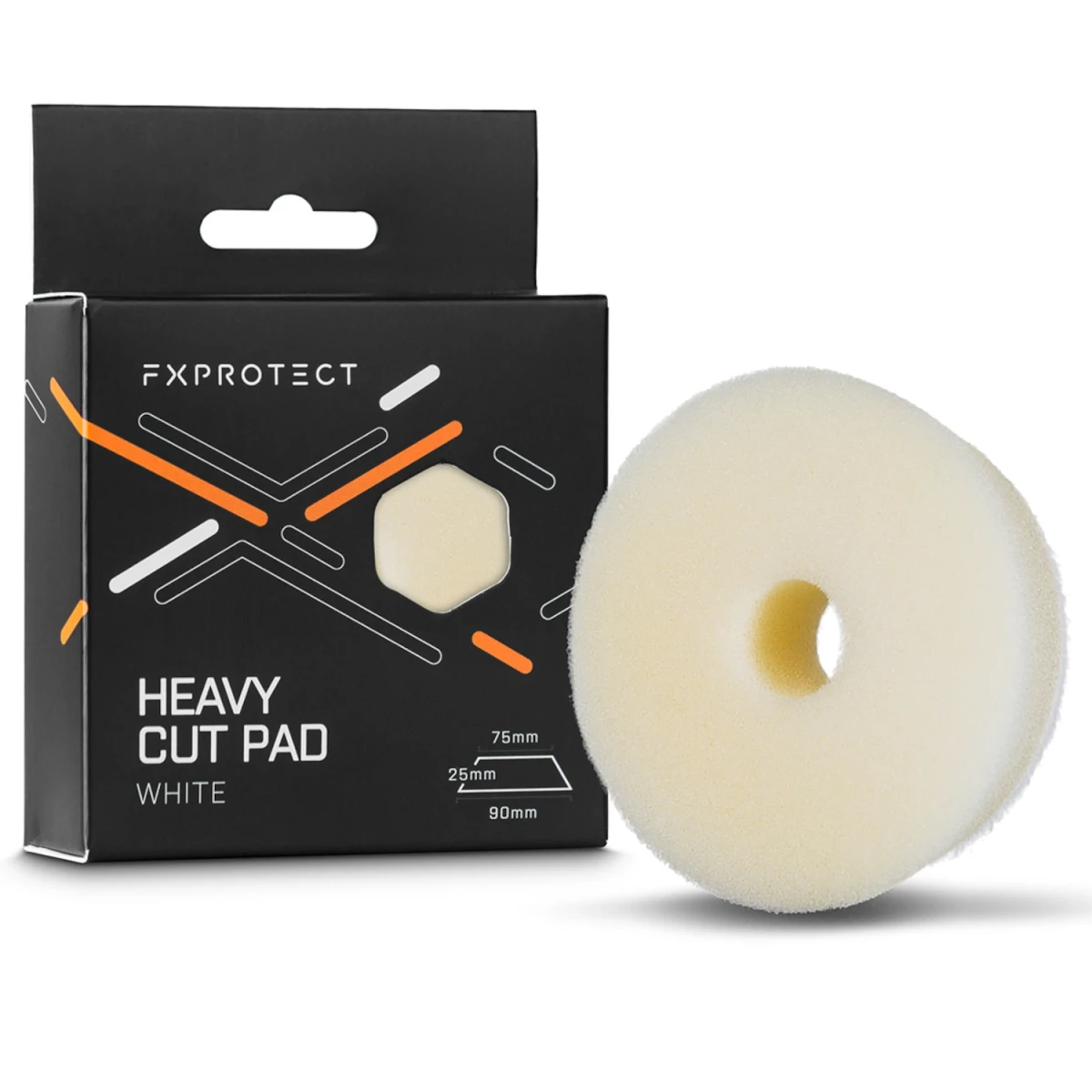 FX Protect Heavy Cut Pad White 75mm - otwarto-komórkowy silnie tnący pad