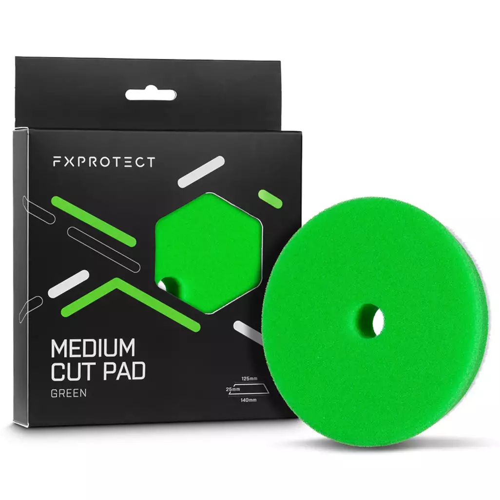 FX Protect Medium Cut Pad Green 125mm - otwarto-komórkowy pad średnio tnący