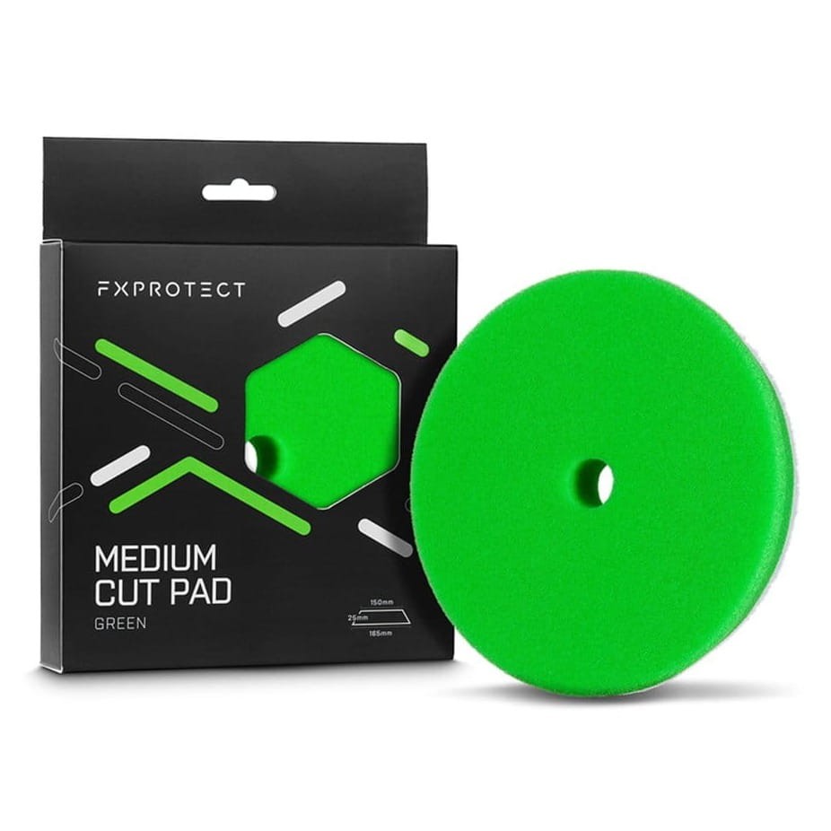 FX Protect Medium Cut Pad Green 150mm - otwarto-komórkowy pad średnio tnący