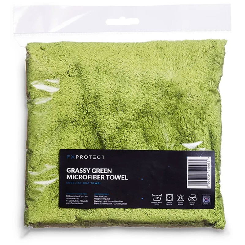 FX Protect Microfibre Grassy Green Boa 40x40cm - mikrofibra bezkrawędziowa
