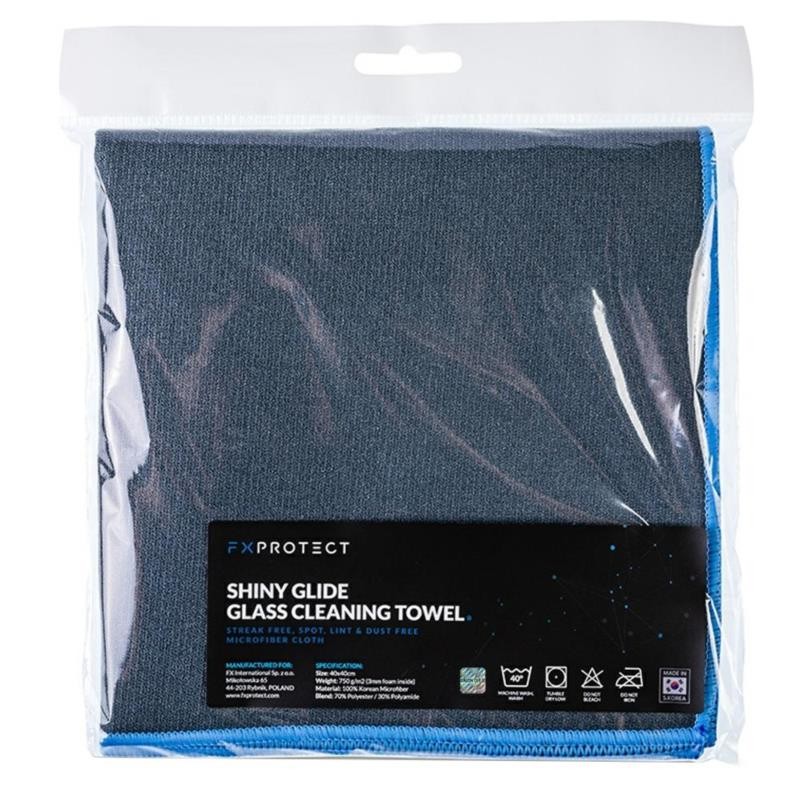 FX Protect Shiny Glide Glass Cleaning Towel 750gsm - chłonna mikrofibra do szyb
