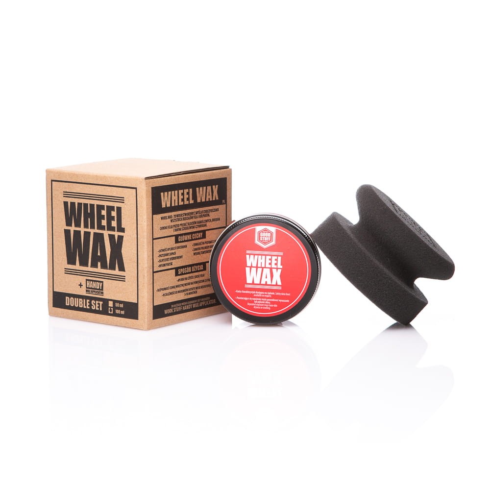 Good Stuff Wheel Wax 100ml + Handy Wax Aplicator - wosk do felg i kołpaków z aplikatorem