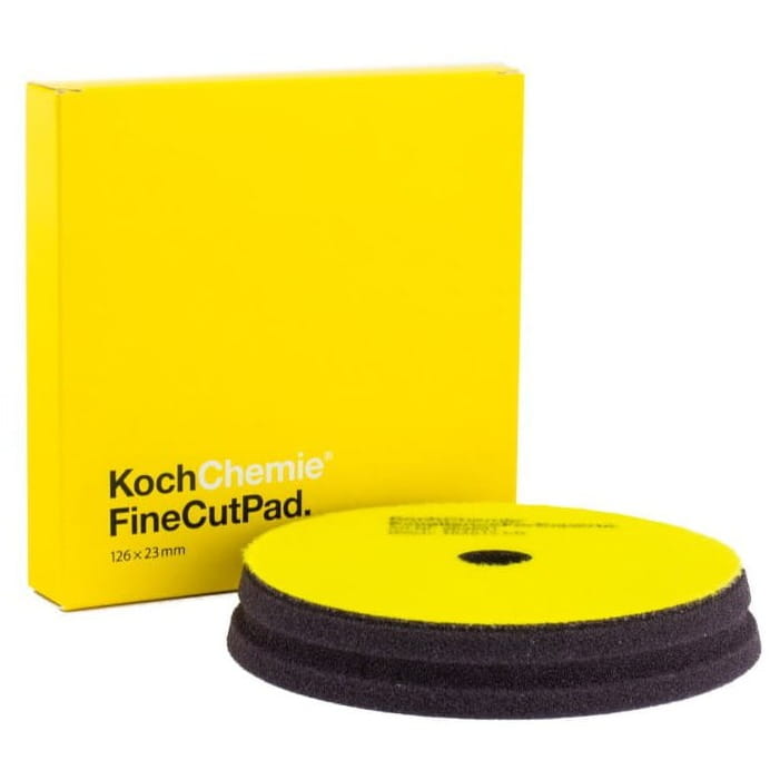 Koch Chemie Gąbka Fine Cut Yellow 126mm - gąbka polerska średnio twarda