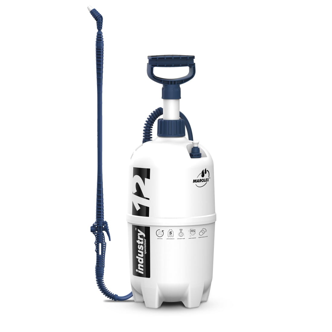Marolex Industry Alka line 12L - ręczny opryskiwacz ciśnieniowy (do płynów alkaicznych)