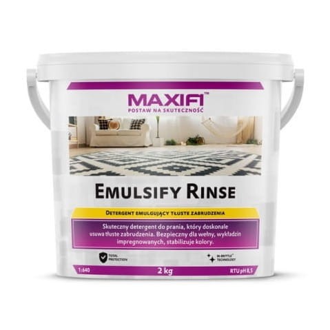 Maxifi Emulsify Rinse 2kg - detergent do prania ekstrakcyjnego tapicerki