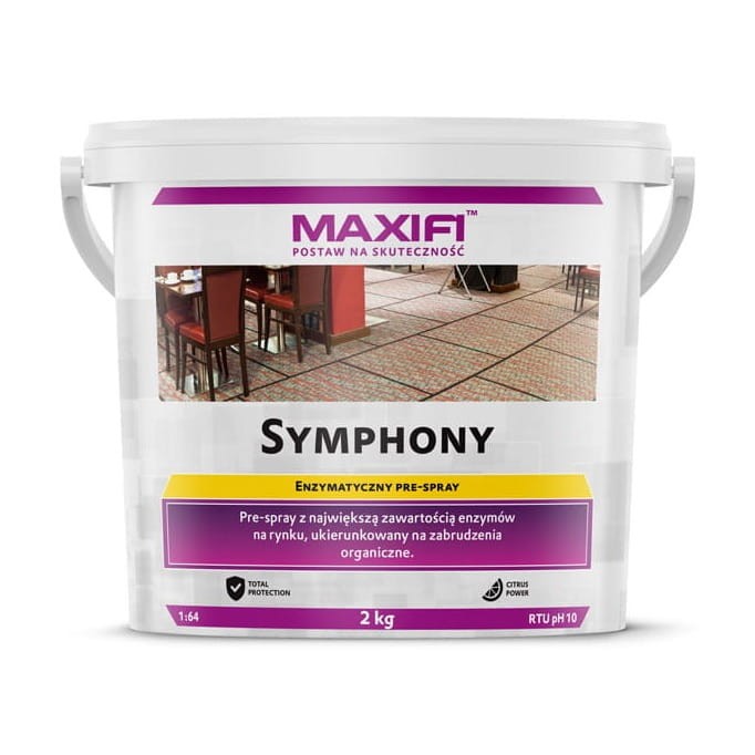 Maxifi Symphony P810 2kg - pre-spray do usuwania zabrudzeń pochodzenia organicznego