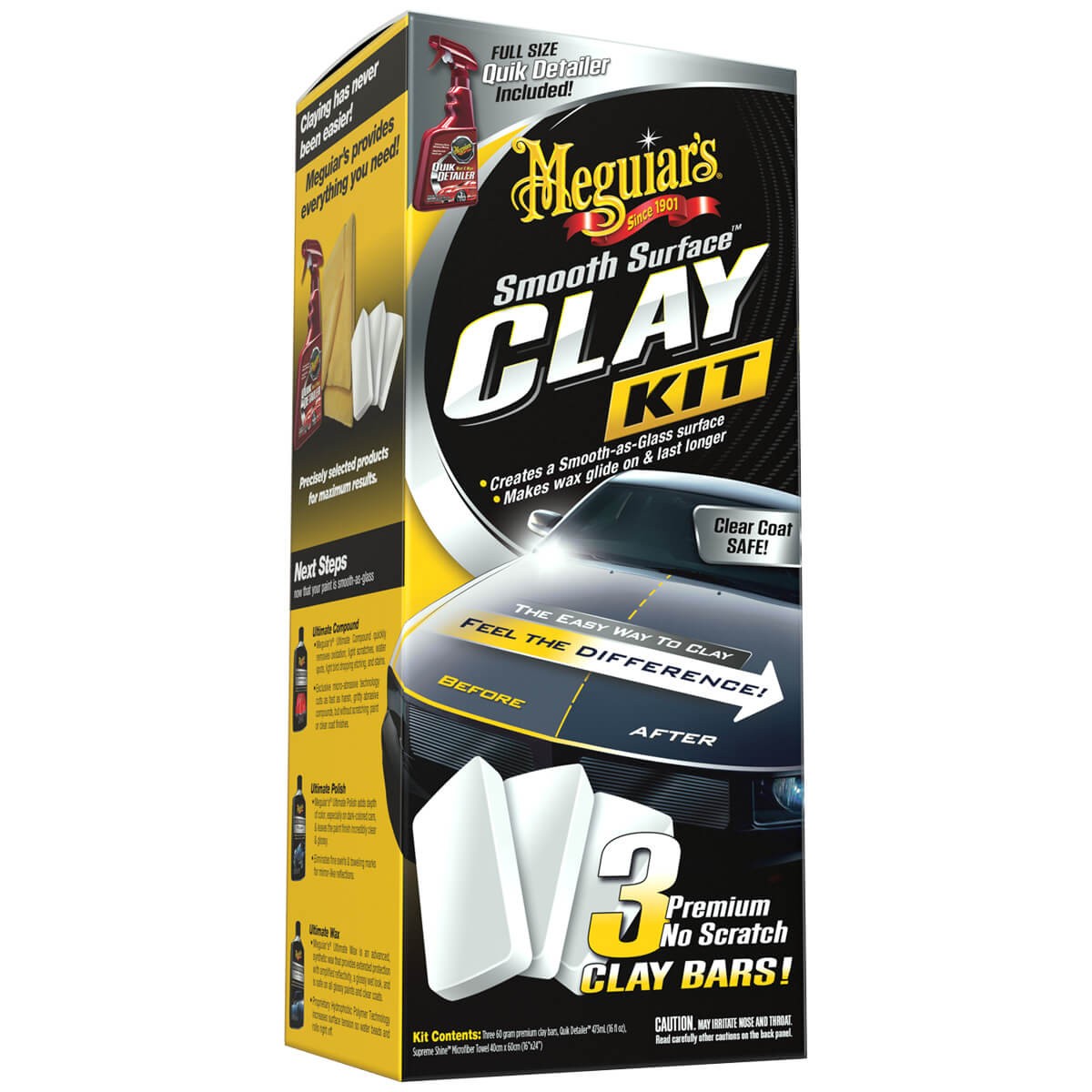 Meguiar's Smooth Surface Clay Kit - zestaw do czyszczenia i pielęgnacji lakieru