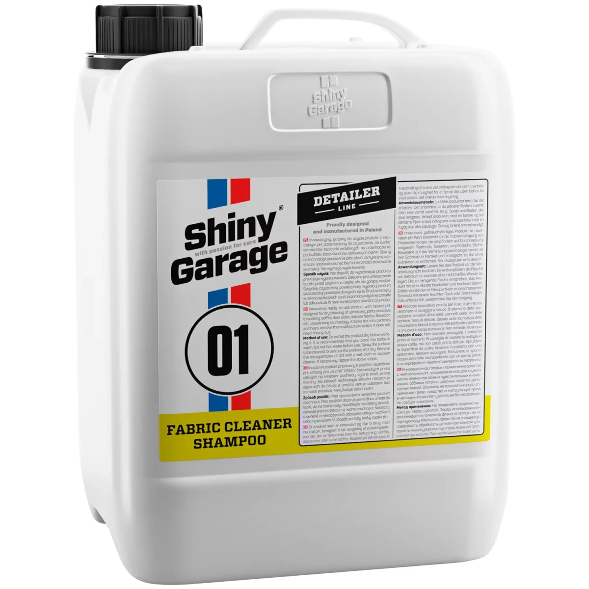 Shiny Garage Fabric Cleaner Shampoo 5L - produkt do ręcznego prania tapicerki