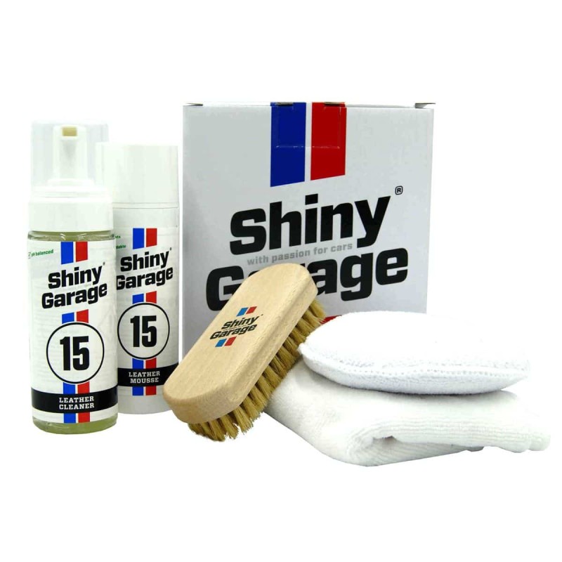 Shiny Garage Leather Kit Soft - zestaw do pielęgnacji skóry samochodowej