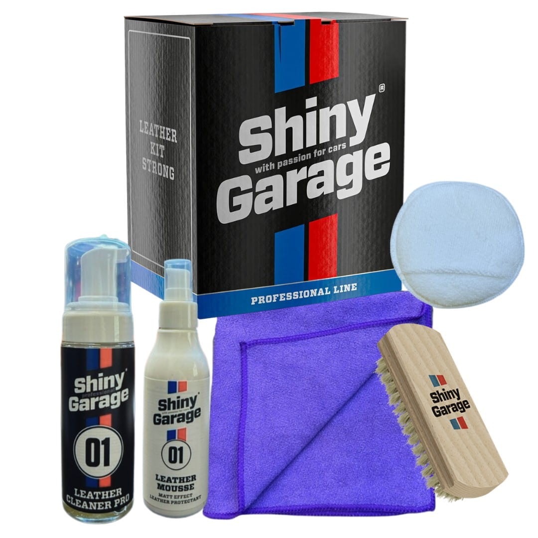 Shiny Garage Leather Kit Strong - zestaw do pielęgnacji skóry samochodowej
