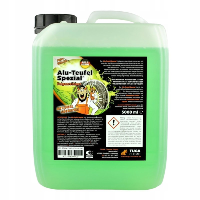 Tuga Alu-Teufel Spezial Gel 5L - deironizer, płyn w formie żelu do felg