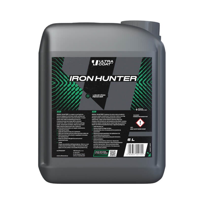 Ultracoat Iron+ 5L - deironizer, żelowy płyn do usuwania zabrudzeń metalicznych