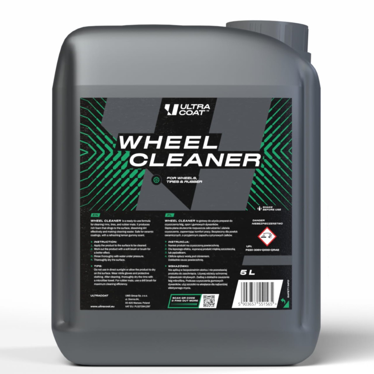 Ultracoat Will Cleaner 5L - środek do czyszczenia felg, opon i gumy
