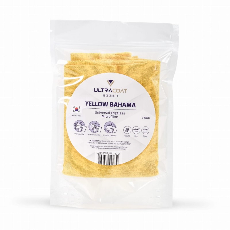 Ultracoat Yellow Bahama Mikrofibre Cloth (2 szt.) - ściereczka mikrofibrowa