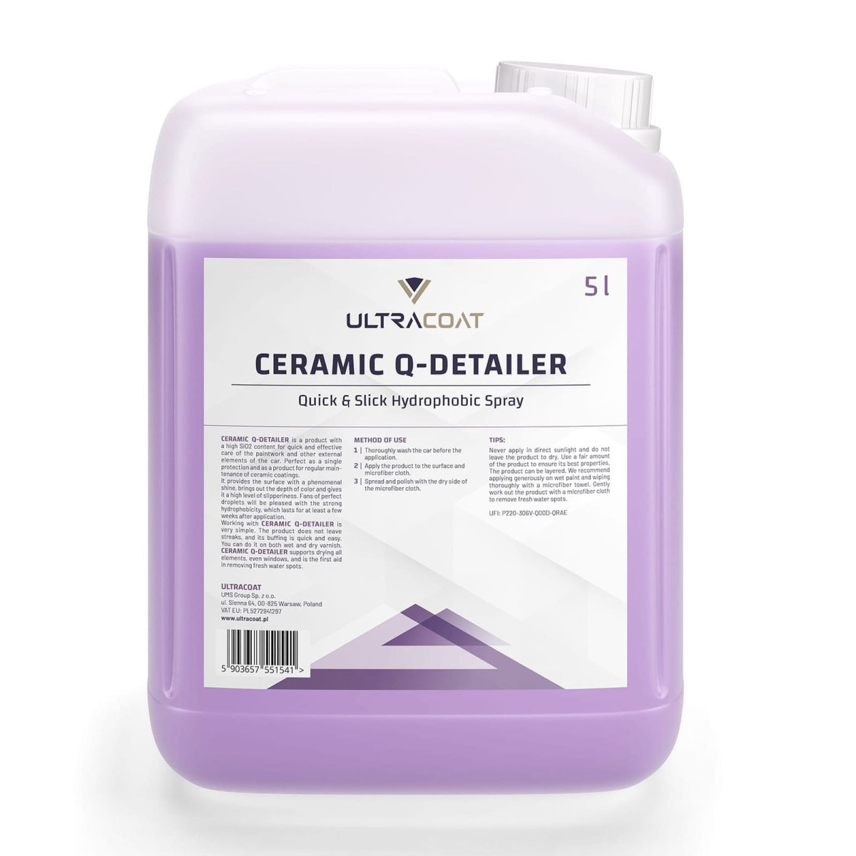 Ultracoat Ceramic Q-Detailer 5L - quick detailer z SiO2