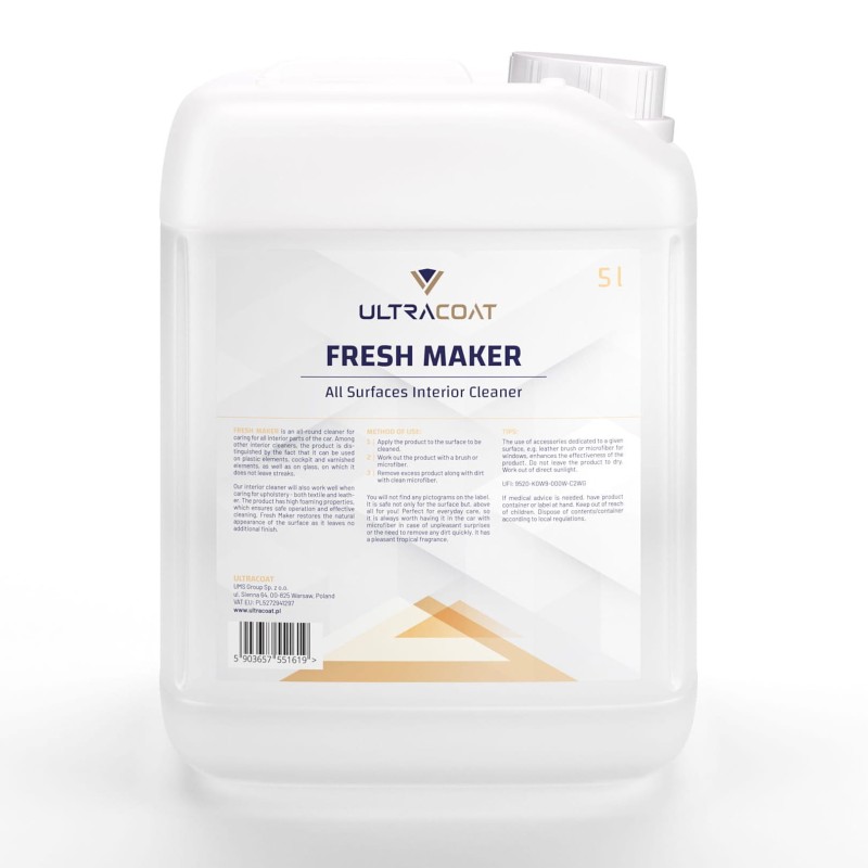 Ultracoat Fresh Maker 5L - uniwersalny środek czyszczący do wnętrza samochodu