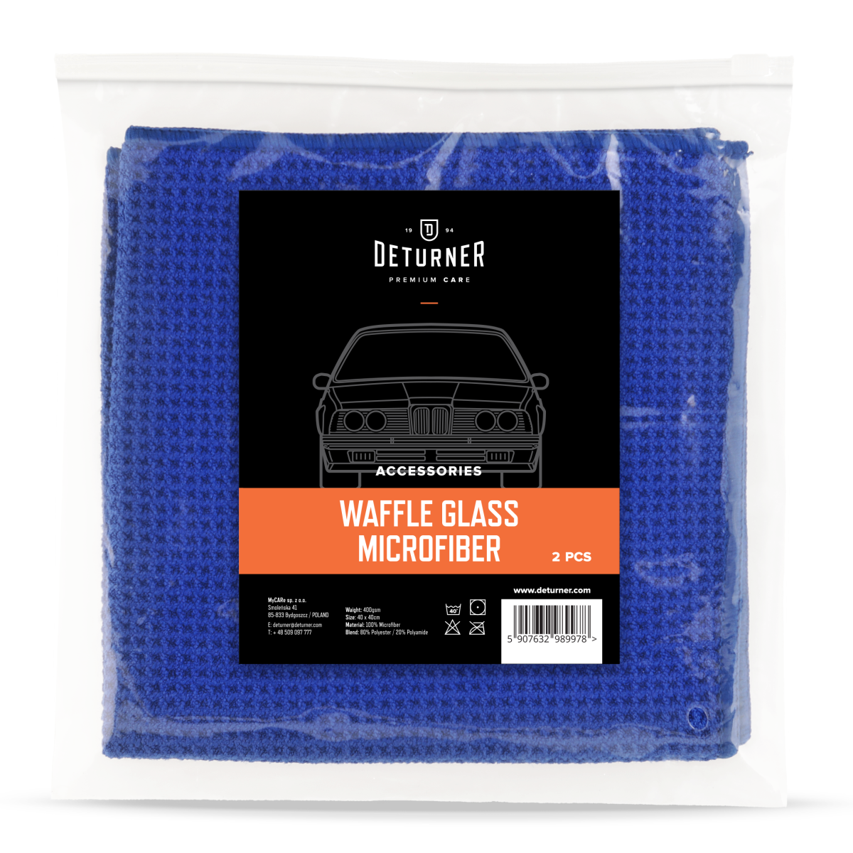 Deturner Waffle Glass Microfiber (2 szt.) - mikrofibry do szyb