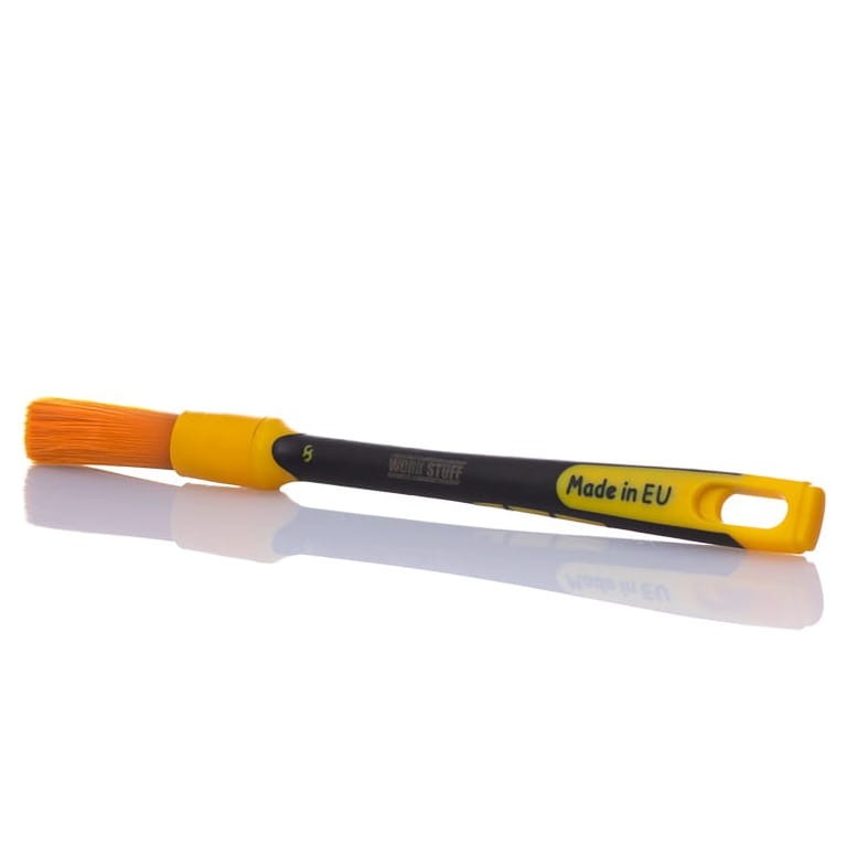 Work Stuff Detailing Brush Rubber Albino Orange 16mm - delikatny pędzelek detailingowy do wnętrza i skóry
