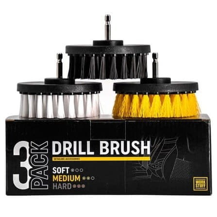 Work Stuff Drill Brush 3-pack - zestaw szczotek na wkrętarkę