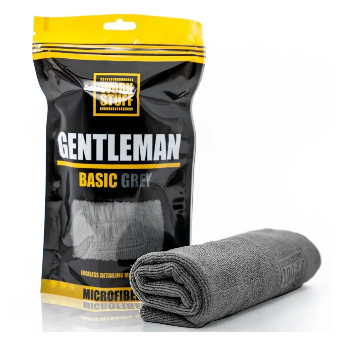 Work Stuff Gentleman Basic 40x40cm 350gsm - szara mikrofibra bezkrawędziowa