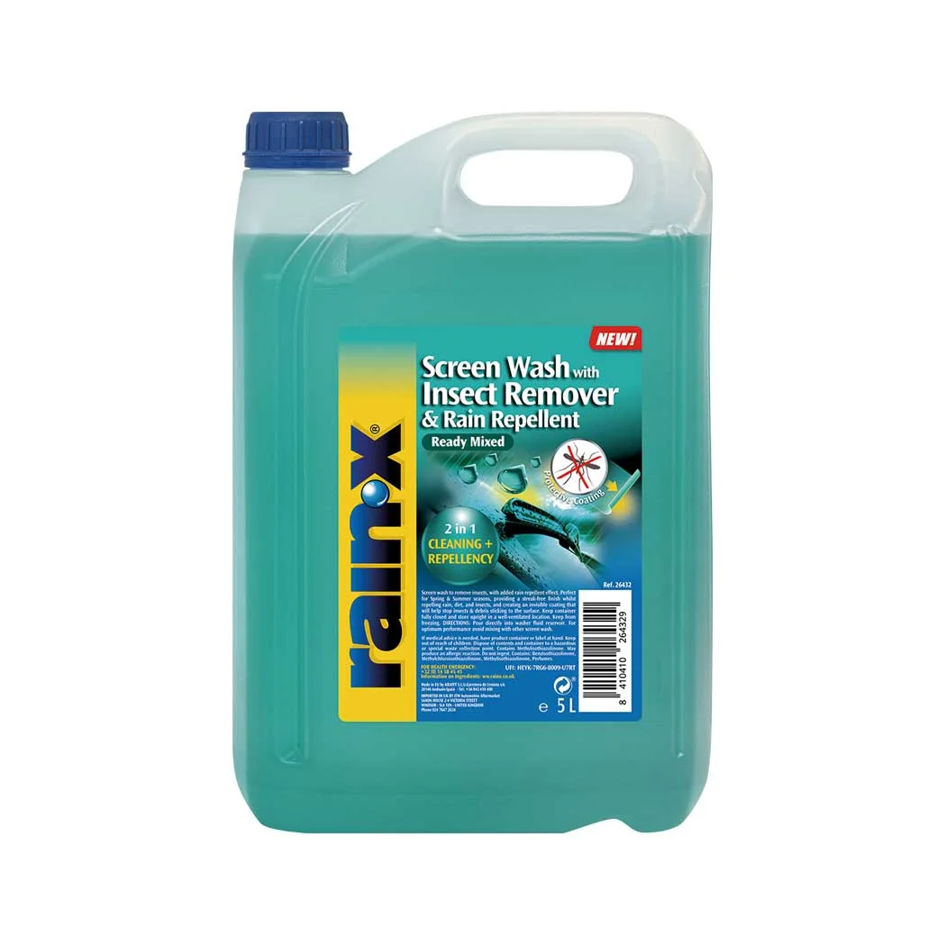 rain-x-screen-wash-with-insect-remover-rain-5l-plyn-do-spryskiwaczy-usuwajacy-owady-z-efektem-niewidzialnej-wycieraczki