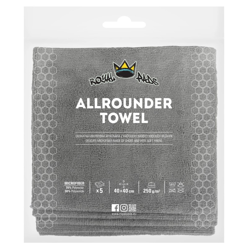 royal-pads-allrounder-towel-40x40cm-5szt-zestaw-bezszwowych-mikrofibr-250gsm