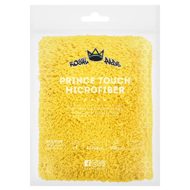 royal-pads-prince-touch-microfiber-40x40cm-500gsm-puszysta-bezkrawedziowa-zolta-mikrofibra